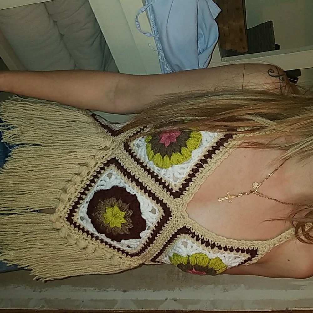 Hand Made Crochet Indian CropTop